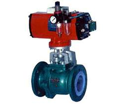 气动衬氟球阀 气动衬氟球阀